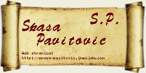 Spasa Pavitović vizit kartica